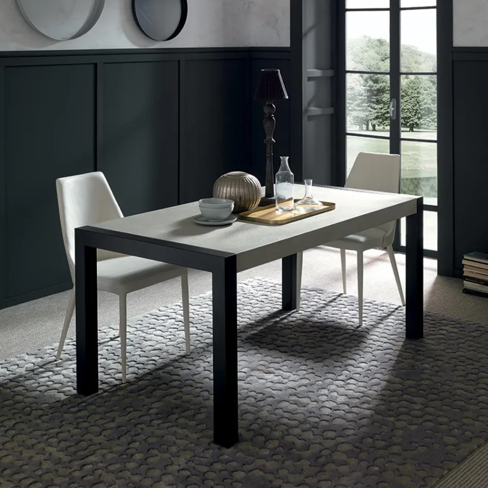 Mesa de Comedor de Metal Extensible a 310 cm Made in Italy - Euclide Viadurini