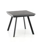Mesa de comedor plegable extensible en MDF y metal - Arsénico Viadurini