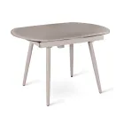 Mesa de comedor extensible con tablero de madera Japan New Viadurini