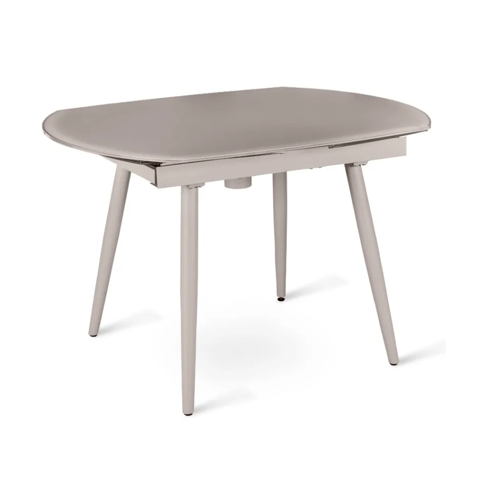 Mesa de comedor extensible con tablero de madera Japan New Viadurini