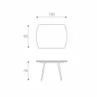 Mesa de comedor extensible con tapa de vidrio New Japan Viadurini