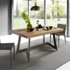 Mesa de comedor extensible hasta 160 cm en madera Made in Italy - Eugenia Viadurini