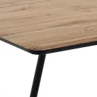 Mesa de Comedor Extensible hasta 160 cm en Mdf y Metal Negro - Crumiro Viadurini