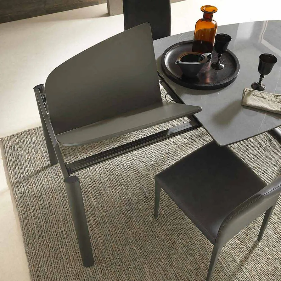 Mesa de comedor extensible hasta 170 cm en cerámica Made in Italy - Tremiti Viadurini