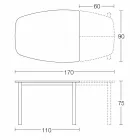 Mesa de comedor extensible hasta 170 cm en cerámica Made in Italy - Tremiti Viadurini