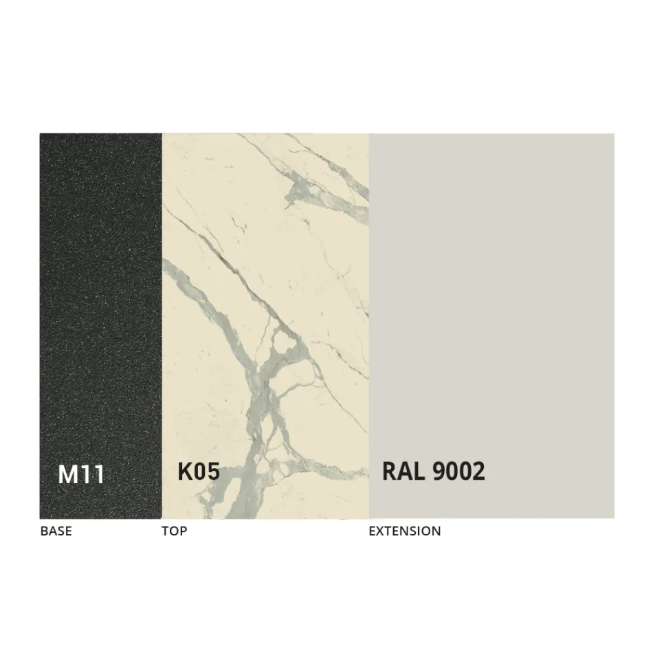 Mesa de comedor extensible hasta 170 cm en cerámica Made in Italy - Tremiti Viadurini