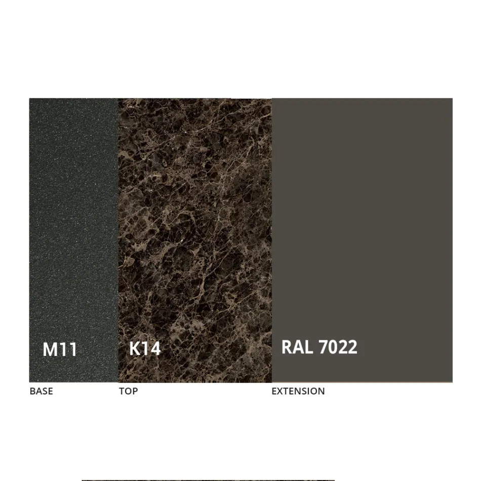 Mesa de comedor extensible hasta 170 cm en cerámica Made in Italy - Tremiti Viadurini