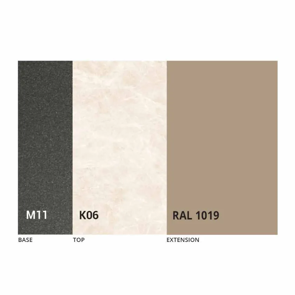 Mesa de comedor extensible hasta 170 cm en cerámica Made in Italy - Tremiti Viadurini