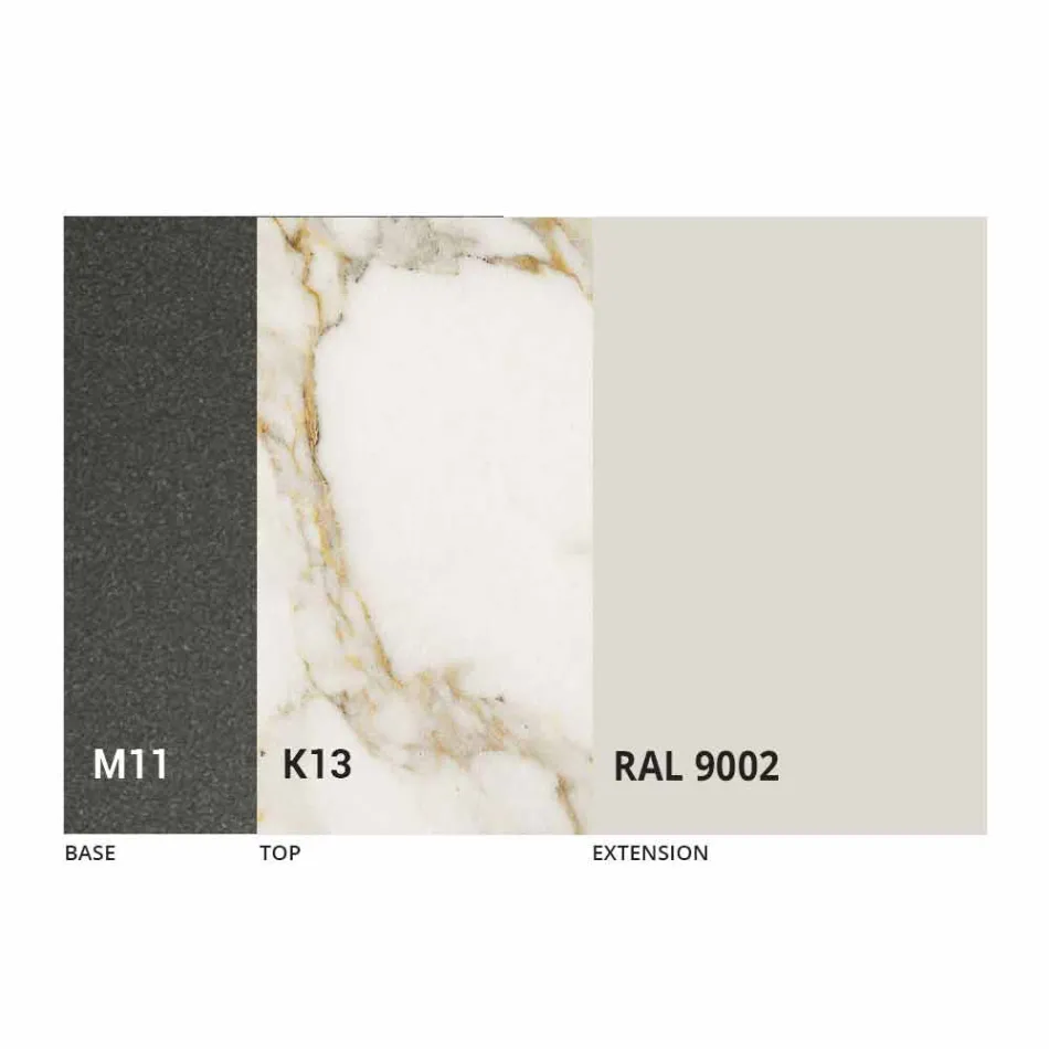 Mesa de comedor extensible hasta 170 cm en cerámica Made in Italy - Tremiti Viadurini