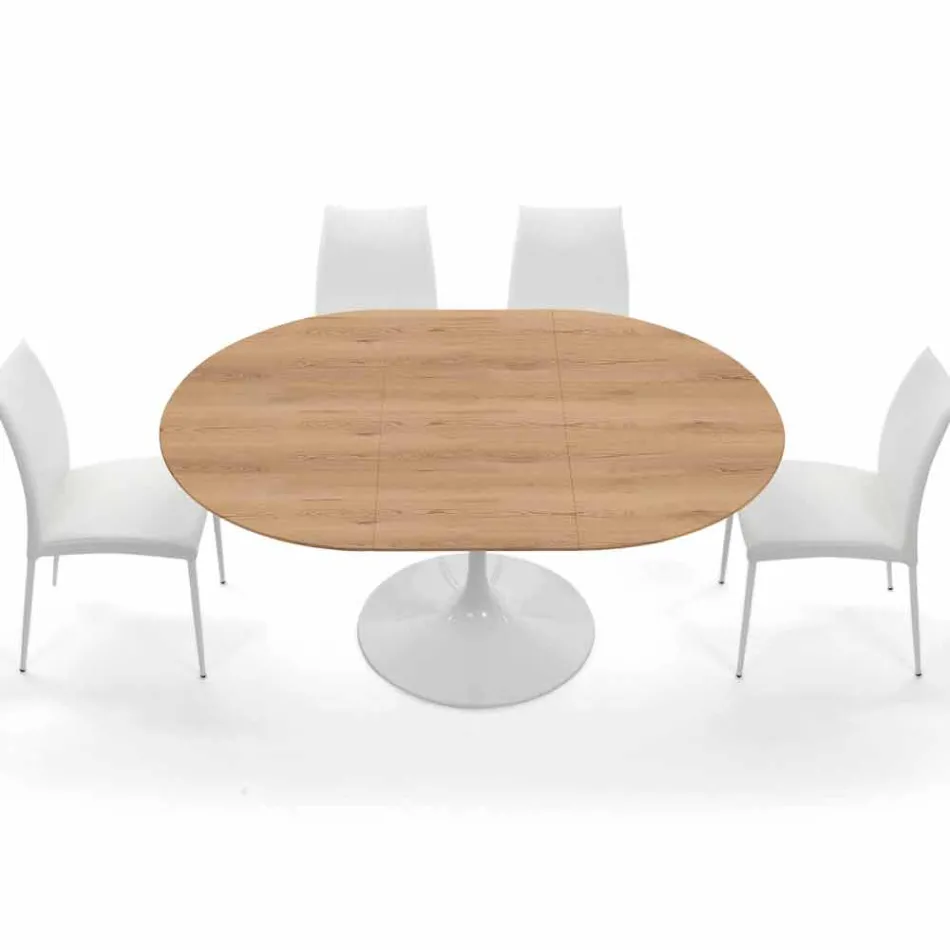 Mesa de Comedor Extensible hasta 170 cm en Laminado Made in Italy - Dollars Viadurini