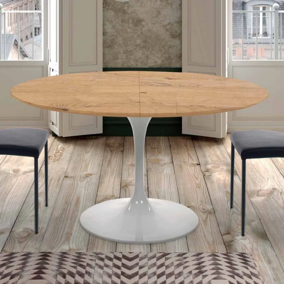 Mesa de Comedor Extensible hasta 170 cm en Madera Made in Italy - Dollars Viadurini