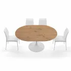 Mesa de Comedor Extensible hasta 170 cm en Madera Made in Italy - Dollars Viadurini