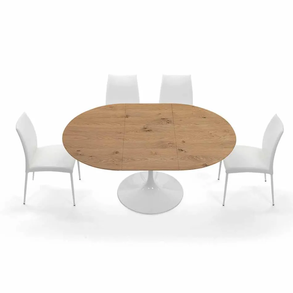 Mesa de Comedor Extensible hasta 170 cm en Madera Made in Italy - Dollars Viadurini