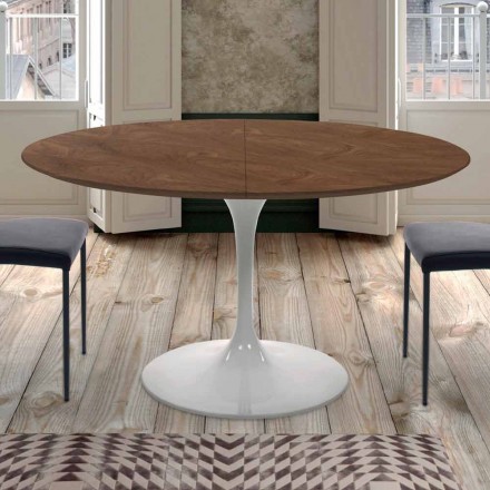 Mesa de Comedor Extensible hasta 170 cm en Madera Made in Italy - Dollars Viadurini