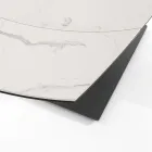 Mesa de comedor extensible hasta 180 cm en cerámica y acero - Catone Viadurini