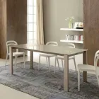 Mesa de comedor extensible hasta 204 cm en cristal Made in Italy - Palladio Viadurini