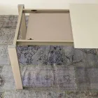 Mesa de comedor extensible hasta 204 cm en cristal Made in Italy - Palladio Viadurini