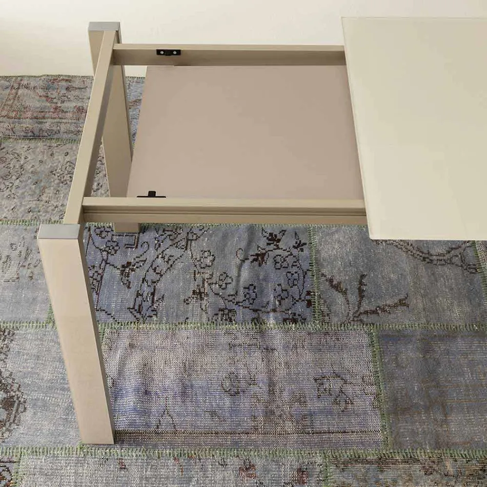 Mesa de comedor extensible hasta 204 cm en cristal Made in Italy - Palladio Viadurini