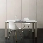 Mesa de comedor extensible hasta 204 cm en cristal Made in Italy - Palladio Viadurini