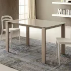 Mesa de comedor extensible hasta 204 cm en cristal Made in Italy - Palladio Viadurini
