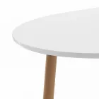 Mesa de comedor extensible hasta 220 cm en MDF Blanco Mate - Toledo Viadurini