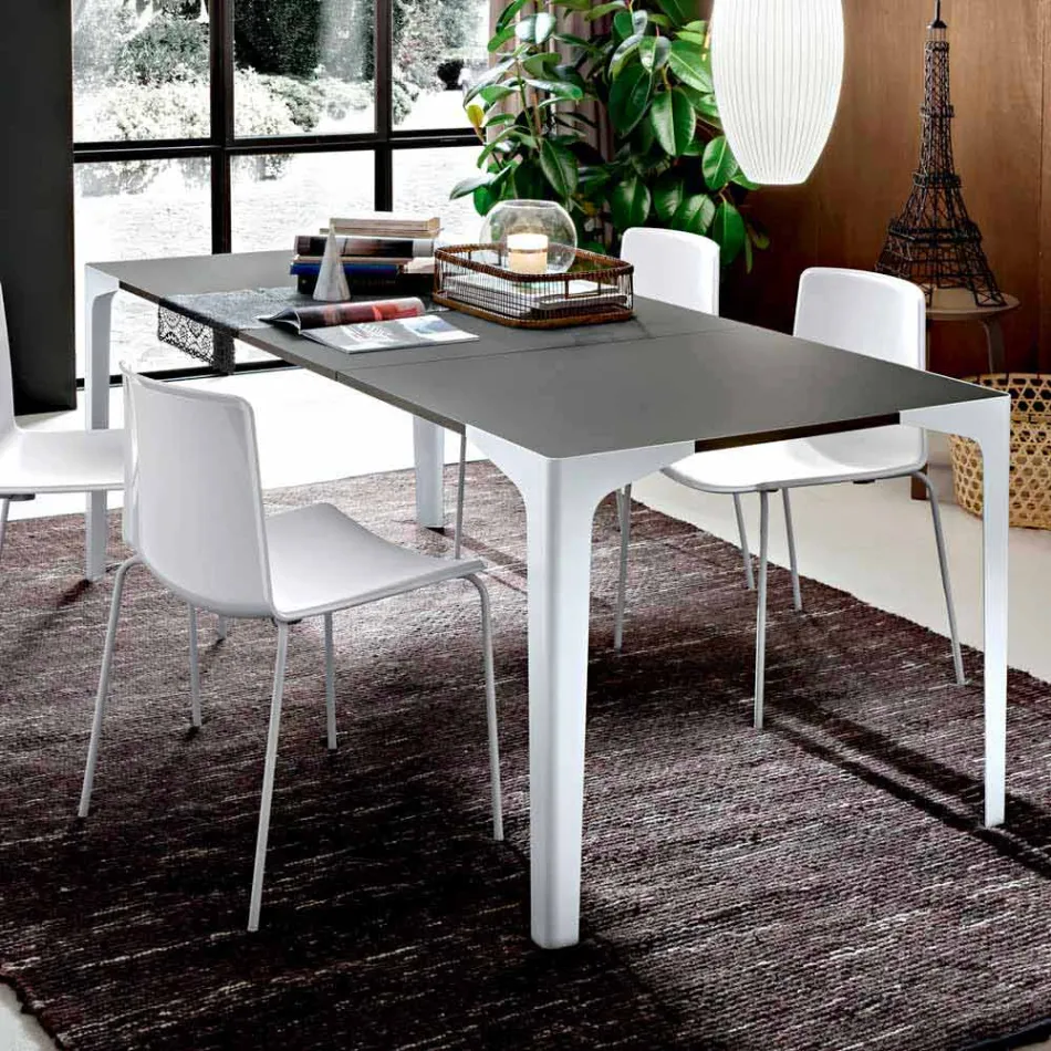 Mesa de comedor extensible hasta 222 cm en Fenix Made in Italy - Vulcano Viadurini