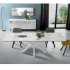 Mesa de Comedor Extensible Hasta 240 cm en Gres Porcelánico - Domagnano Viadurini