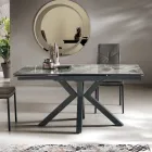 Mesa de Comedor Extensible Hasta 240 cm en Gres Porcelánico - Domagnano Viadurini