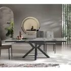 Mesa de Comedor Extensible Hasta 240 cm en Gres Porcelánico - Domagnano Viadurini