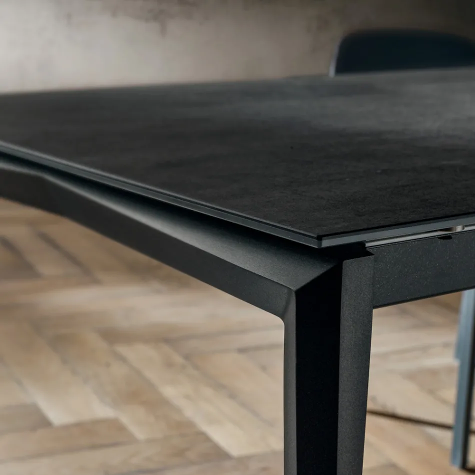 Mesa de Comedor Extensible hasta 240 cm en Laminam Made in Italy - Fantástica Viadurini
