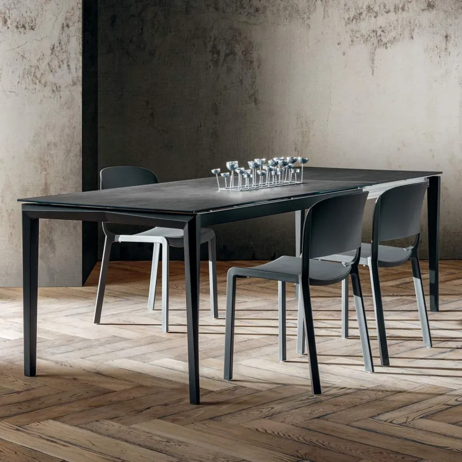 Mesa de Comedor Extensible hasta 240 cm en Laminam Made in Italy - Fantástica Viadurini