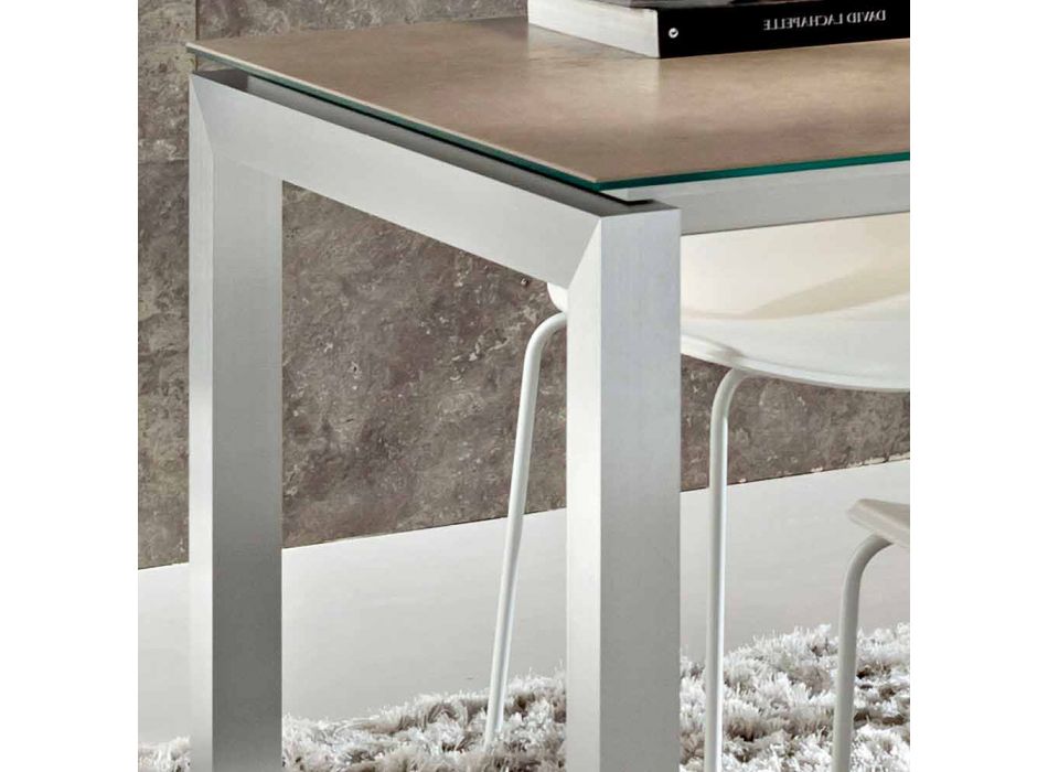 Mesa de comedor extensible hasta 240 cm en laminam Made in Italy - Monolith Viadurini