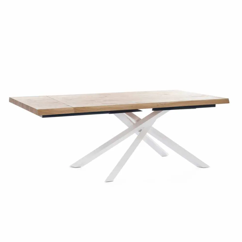 Mesa de comedor extensible hasta 240 cm en madera Made in Italy - Xino Viadurini