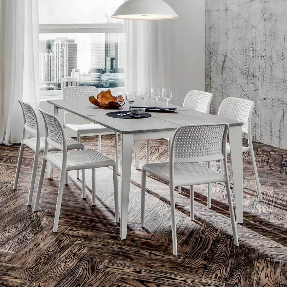 Mesa de comedor extensible hasta 252 cm en Hpl Made in Italy - Efisto Viadurini