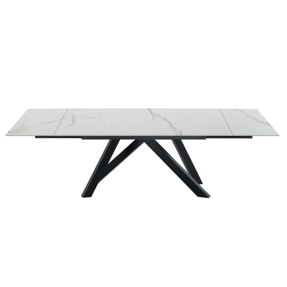 Mesa de comedor extensible hasta 278 cm en Laminam Made in Italy - Settimmio Viadurini