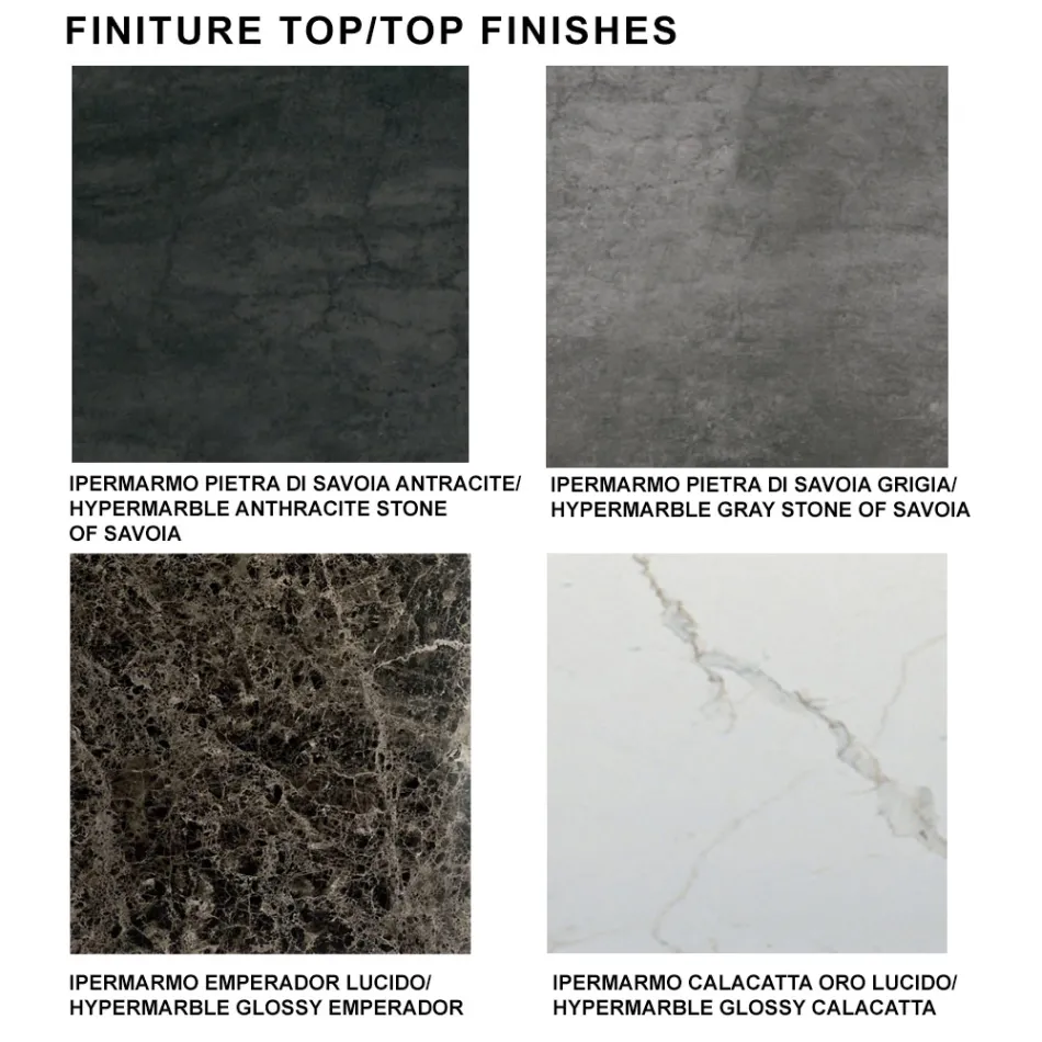 Mesa de comedor extensible hasta 278 cm en Laminam Made in Italy - Settimmio Viadurini