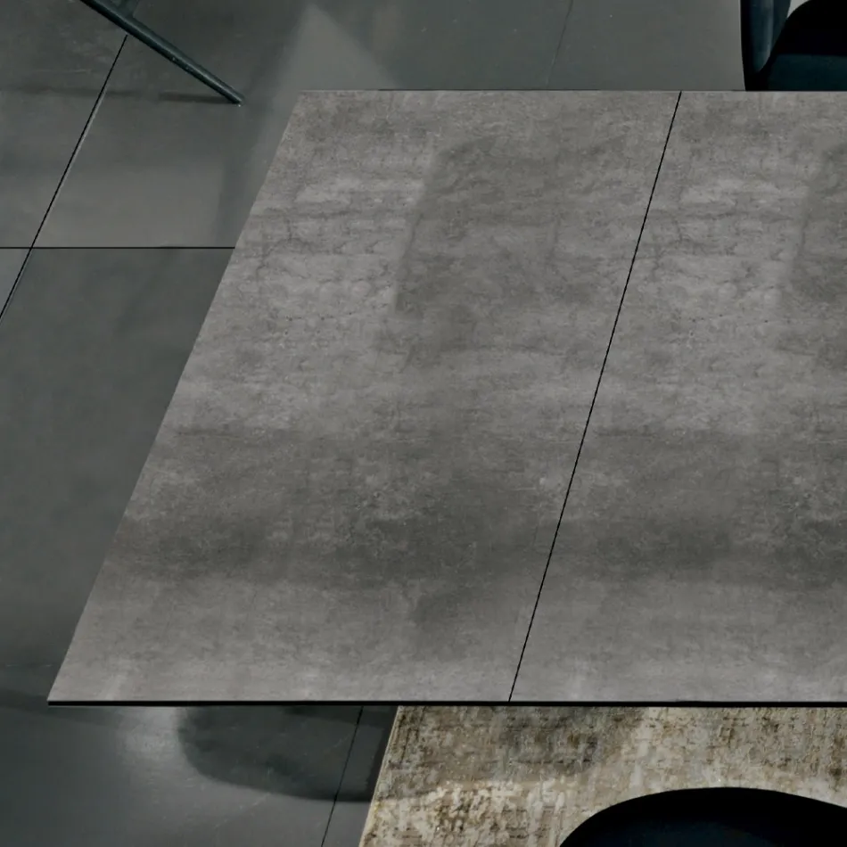 Mesa de comedor extensible hasta 278 cm en Laminam Made in Italy - Settimmio Viadurini