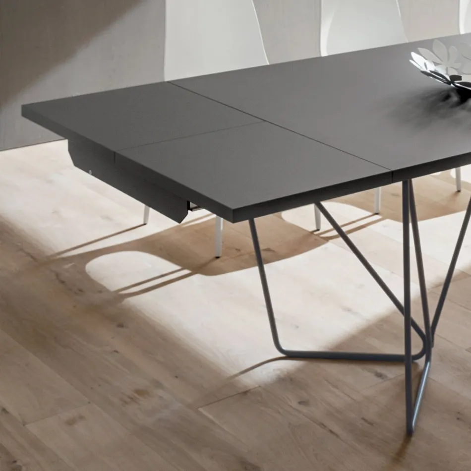 Mesa de comedor extensible hasta 280 cm en Fenix Made in Italy - Eolo Viadurini