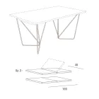 Mesa de comedor extensible hasta 280 cm en Fenix Made in Italy - Eolo Viadurini
