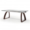 Mesa de comedor extensible hasta 280 cm en vidrio Made in Italy - Antimo