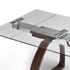 Mesa de comedor extensible hasta 280 cm en vidrio Made in Italy - Antimo Viadurini