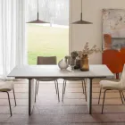 Mesa de comedor extensible hasta 280 o 298 cm con tablero de cerámica - Nomia Viadurini