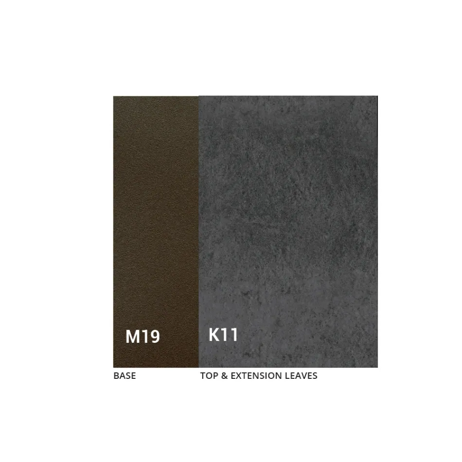 Mesa de comedor extensible hasta 280 o 298 cm con tablero de cerámica - Nomia Viadurini