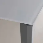 Mesa de comedor extensible hasta 290 cm en cristal Made in Italy - Polonio Viadurini