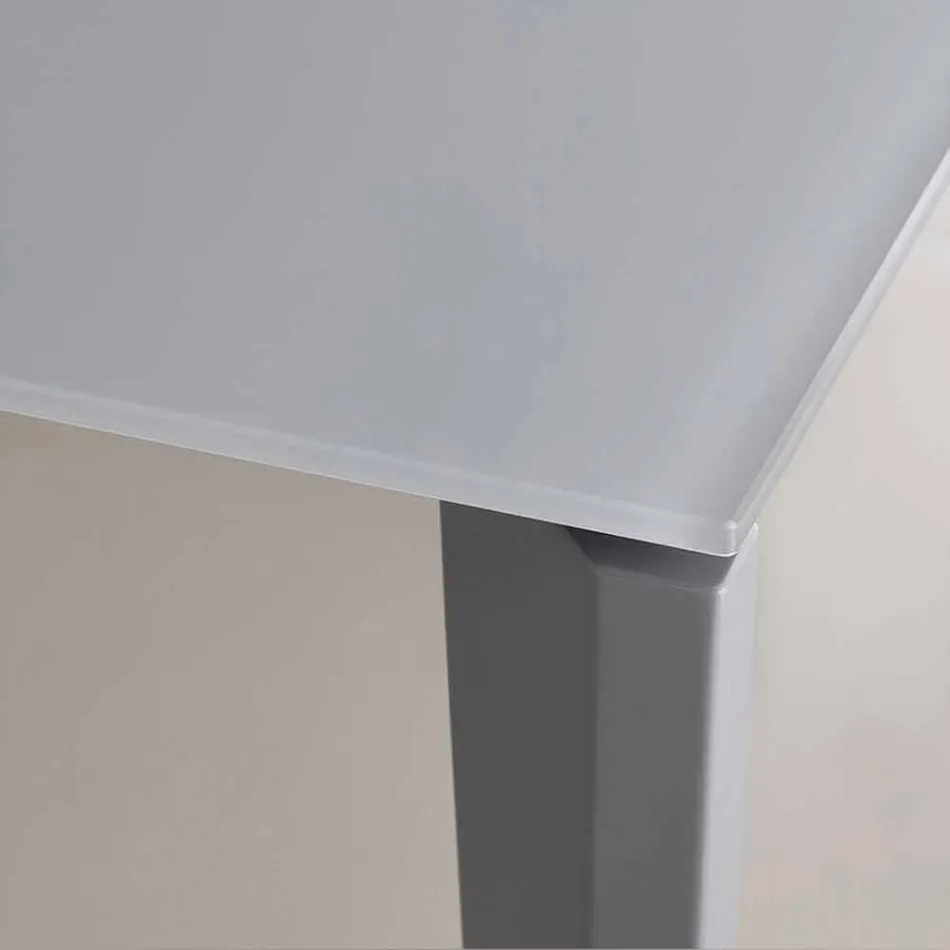 Mesa de comedor extensible hasta 290 cm en cristal Made in Italy - Polonio Viadurini