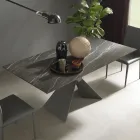 Mesa de comedor extensible hasta 298 cm en cerámica Made in Italy - Anaconda Viadurini
