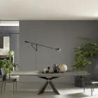 Mesa de comedor extensible hasta 298 cm en cerámica Made in Italy - Anaconda Viadurini