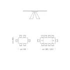 Mesa de Comedor Extensible hasta 300 cm en Fenix Made in Italy - Dálmata Viadurini