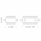Mesa de Comedor Extensible hasta 300 cm en Laminado Made in Italy - Grotta Viadurini