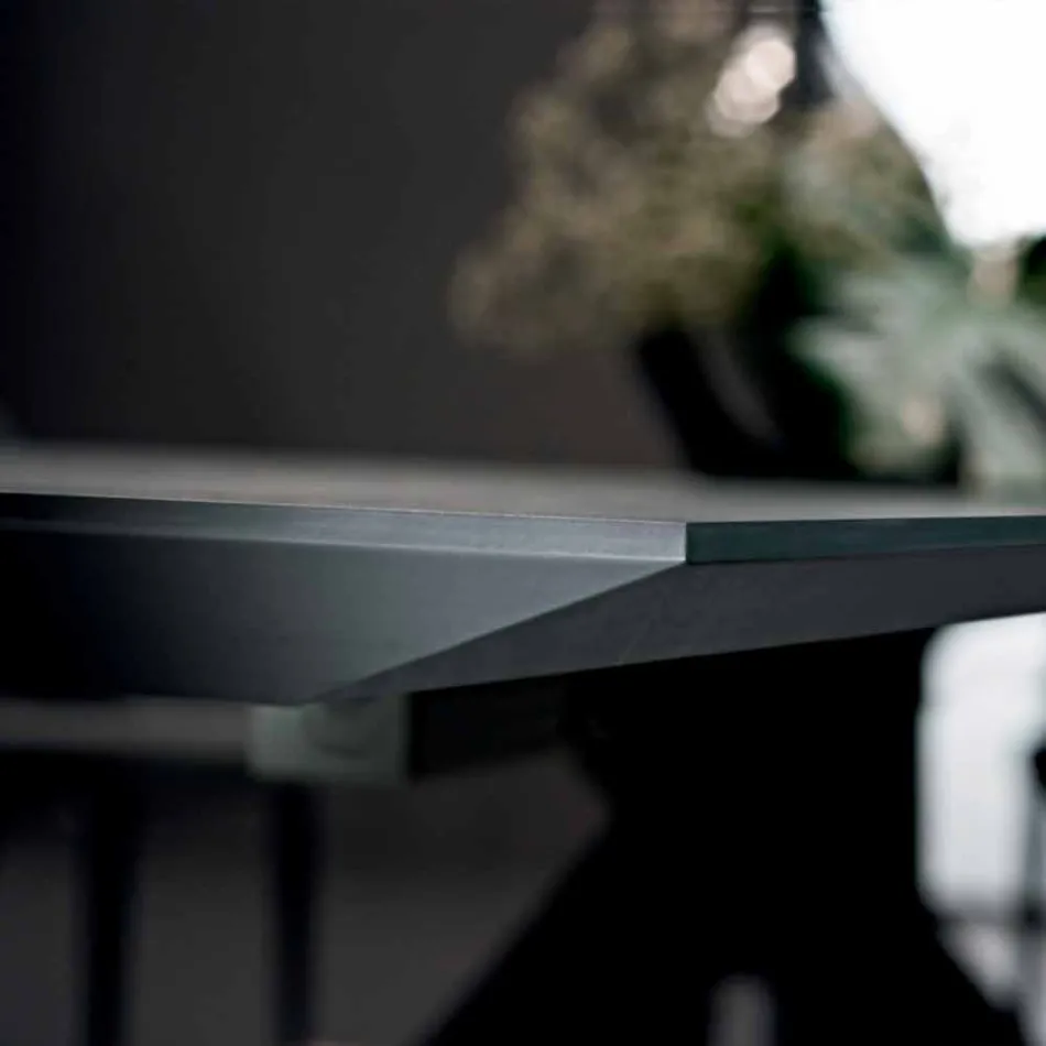 Mesa de comedor extensible hasta 300 cm en laminado Made in Italy - Settimmio Viadurini